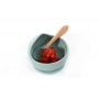 B-Suction Bowl Silicone & Spoon Blue