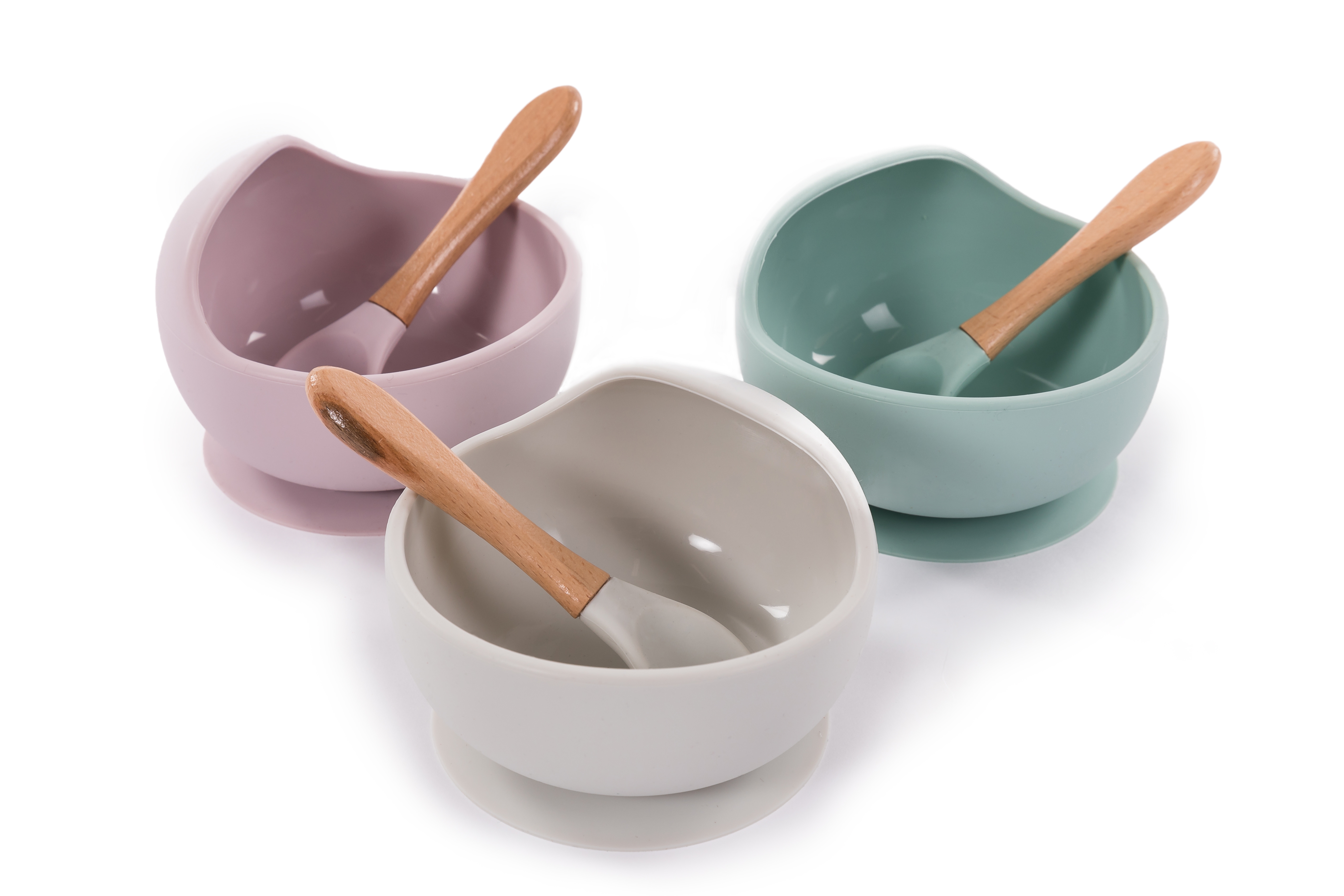 Assiette 100% silicone avec ventouse pour bébé Hpybest 