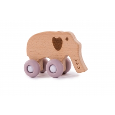 B-Woody Elephant on Wheels Pastel PInk