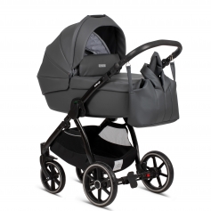 Shadow Grey PU Leather (Cradle + Nursery Bag)