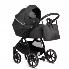 Midnight Black (Cradle + Nursery Bag)