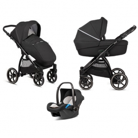 Midnight Black (Seat Unit + Car Seat Adapters + Rain Protection)