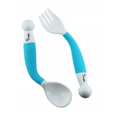 Fourchette et cuillère pliables B- Bendable Spoon and Fork Turquoise