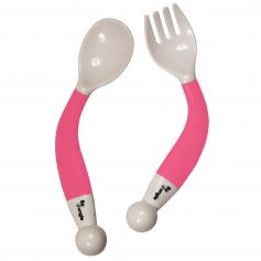 B-Bendable Spoon and Fork Roze