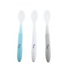 B-Soft Spoon Set 3 pcs White/Blue/Grey