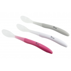 B-Soft Spoon Set 3 pcs White/Pink/Grey