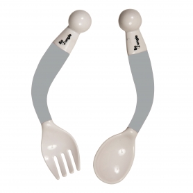 B-Bendable Spoon and Fork Grey