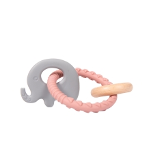 B- Rattle Rings Elephant Pink