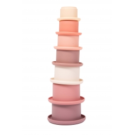 B- Stacking Cups Bath Toys Lovely Pink