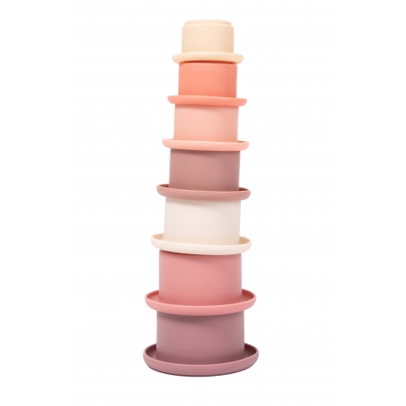 B- Stacking Cups Bath Toys Lovely Pink