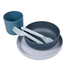 CPLA Biodegradable tableware set 5pc Blue