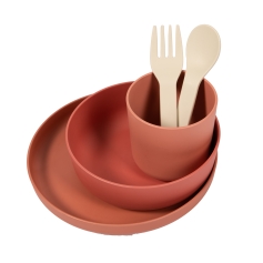 CPLA Biodegradable tableware set 5pc Terracota