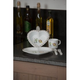 B-Dinner Set - Heart - Panda and Lion