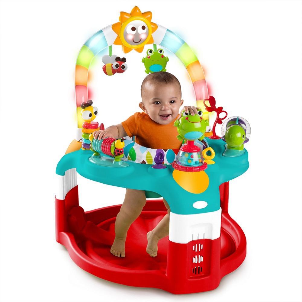 bright starts 2 in 1 laugh and lights activity gym and saucer