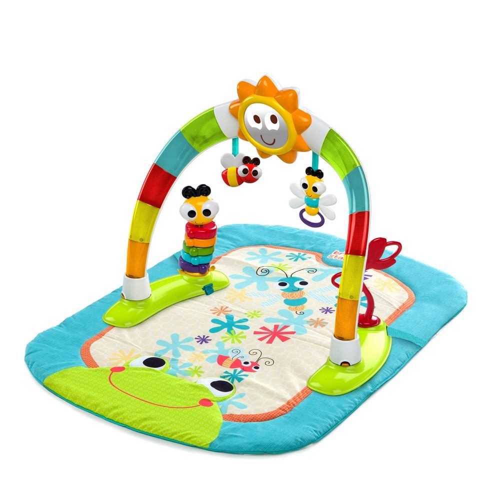 bright starts 2 in 1 silly sunburst activity gym & saucer