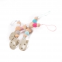 B-Pacifier Chain in Wood Pink