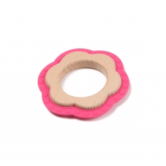 B-Wood Teethers Flower Pink