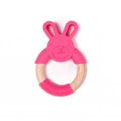 B-Wood Teethers Animal Pink Rabbit