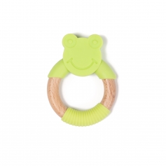 B-Wood Teethers Animal Green Frog