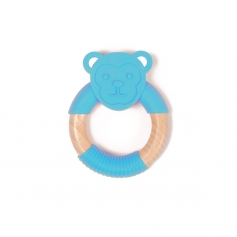 B-Wood Teethers Animal Green Frog